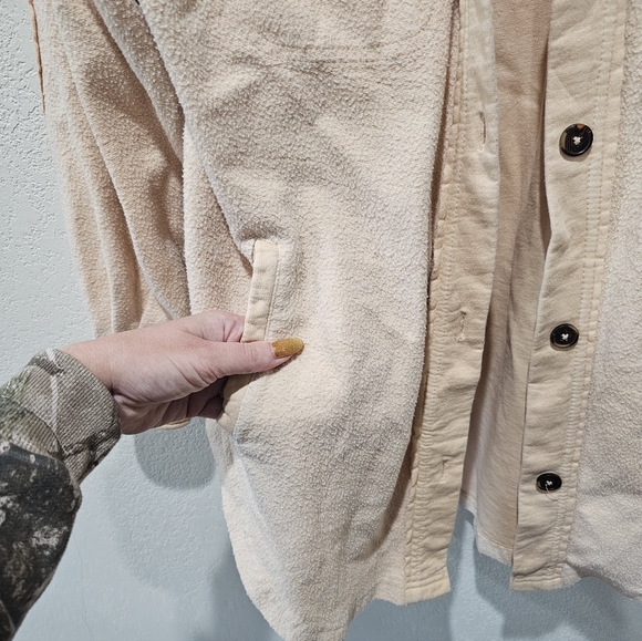 Free People Ruby Shacket jacket in the 'sweetheart sunrise' - Picture 7 of 10